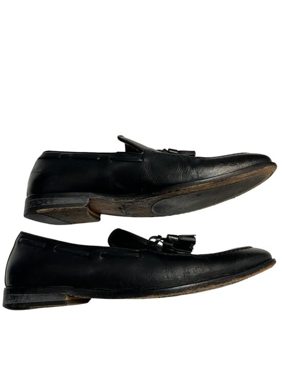 Bruno Magli Tassel Loafers Mens 7 M Black Leather Slip On Dress Shoes Italy main image 8